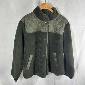 Barbour Aspen Plus Size Fleece Olive Green Plus Size 2X
